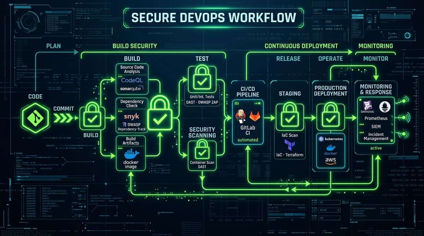 A flowchart depicting secure generative AI code integration pathways verified by pre-commit hooks.