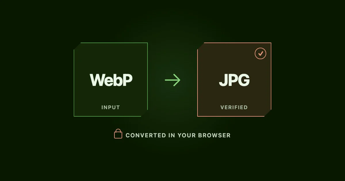 WebP image tile converting into a standard universally compatible JPG file locally