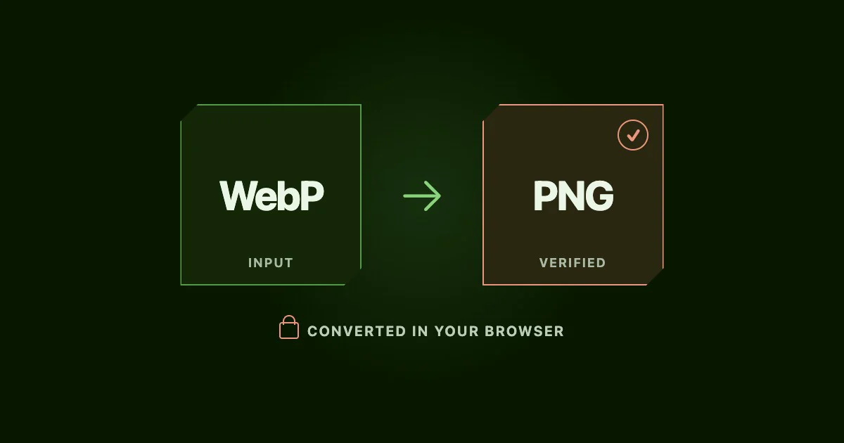 WebP graphic converting into a lossless transparent PNG locally in the browser